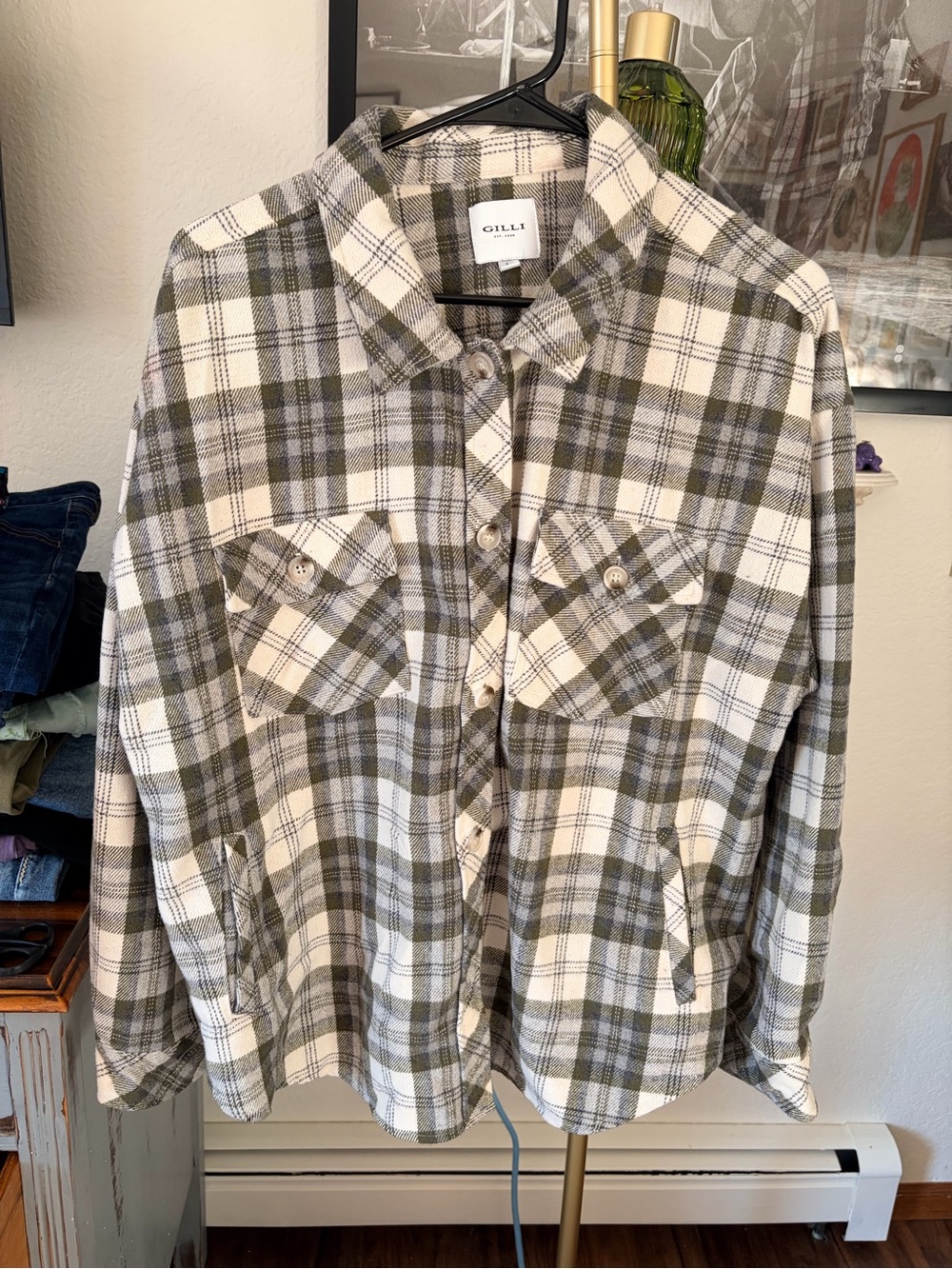 Men’s Gilli Plaid Flannel Shirt size large